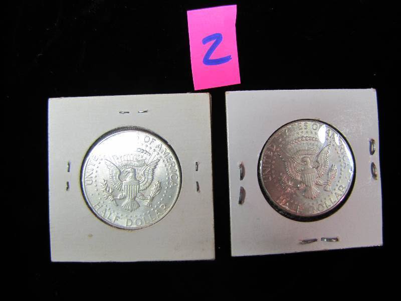 2 Kennedy Half Dollars