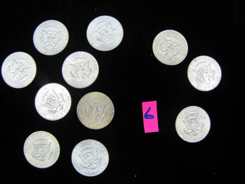 11 Kennedy Half Dollars