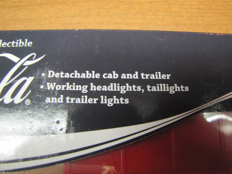 Coca Cola Battery Op Lighted Tractor Trailer