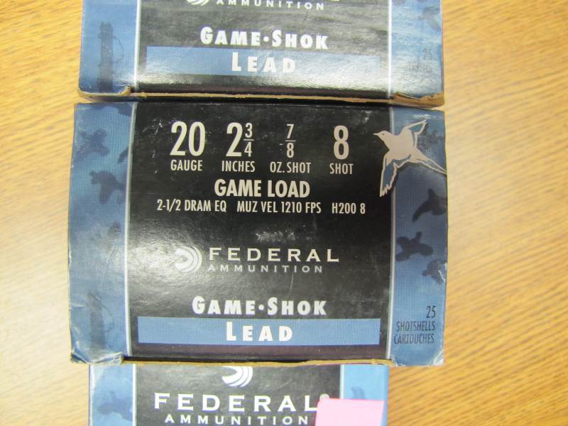 Federal 20 Gauge 3 full boxes