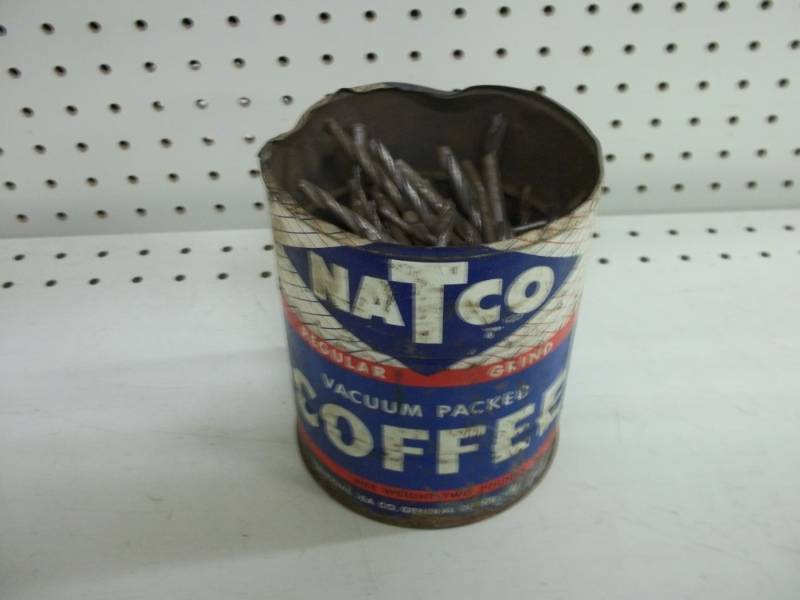 lot 44 image: Coffee can full of drill bits