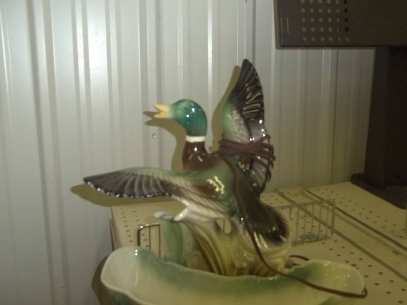 lot 90 image: Mallard duck lamp