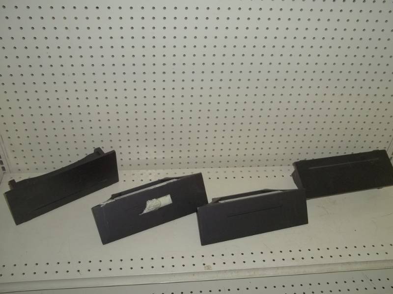 lot 95 image: 4 Black plate shelves 12 wide