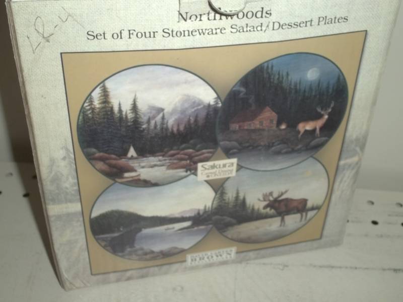 lot 149 image: 4 Northwoods dessert salad plates