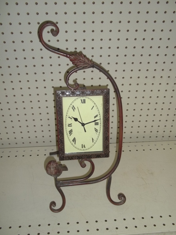 lot 160 image: Rod Iron Stand Clock