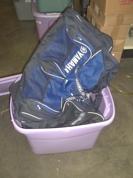 lot 193 image: Lavender Tote with Large Yamaha Duffle Bag