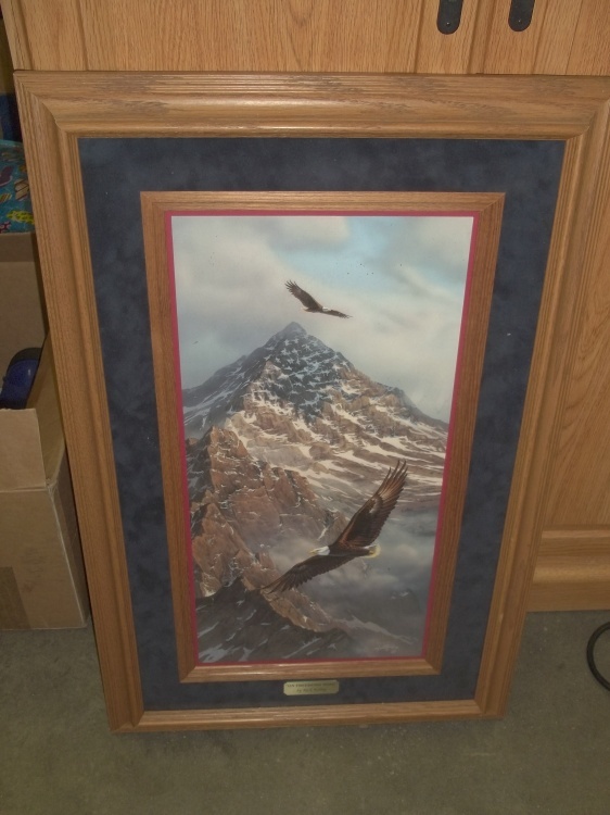 lot 210 image: Eagle Dcor Picture by Rick Kelly  19 x 29