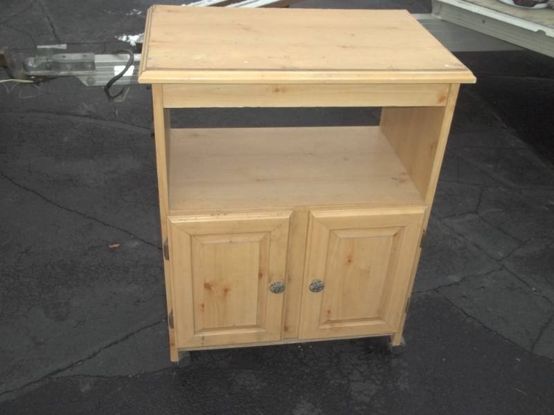 lot 245 image: Wood microwave table