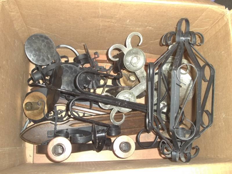 lot 310 image: Rod iron candle holder collection