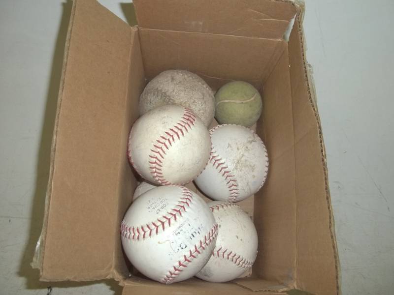 lot 348 image: Softballs and baseballs