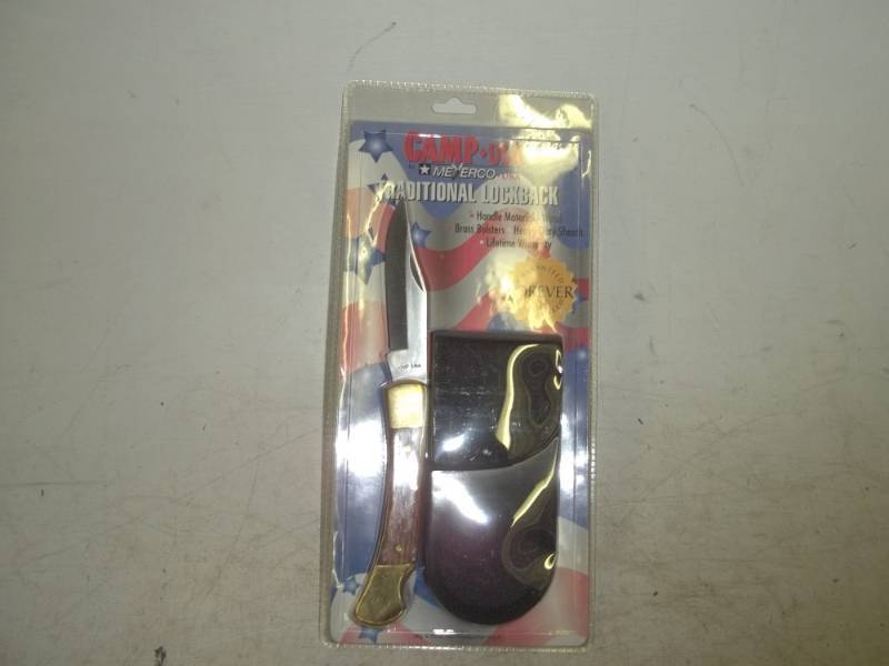 lot 354 image: Lock-back knife with sheath