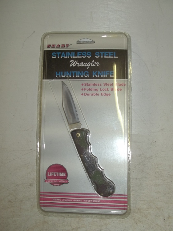 lot 355 image: Stainless steel Wrangler hunting knife