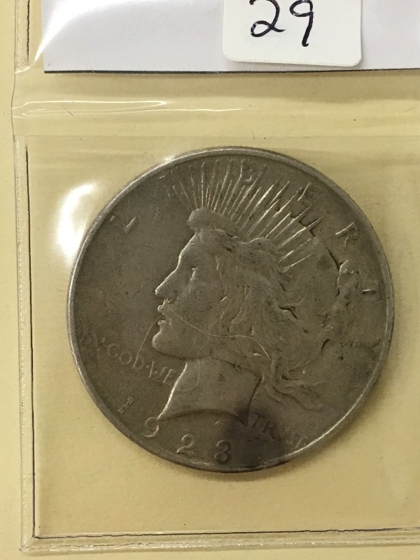 1923-D Peace  Silver Dollar, 90% Si...
