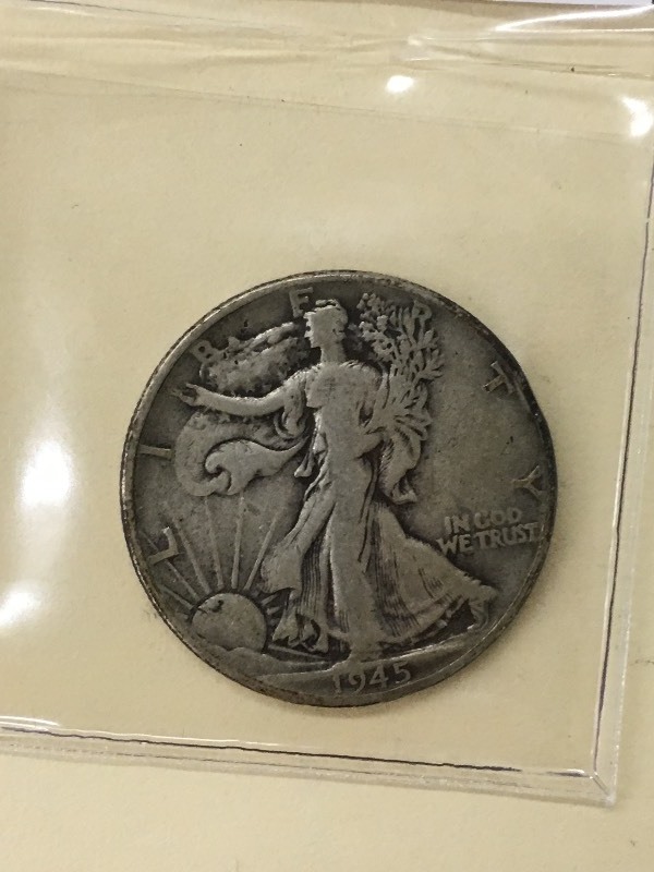 1945 Walking Liberty Half Dollar, 9...