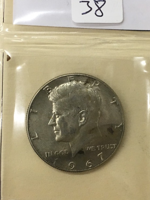 1967 Kennedy Half Dollar, 40% Silve...