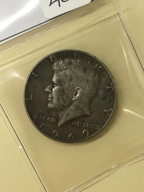 1969-D Kennedy Half Dollar, 40% Sil...