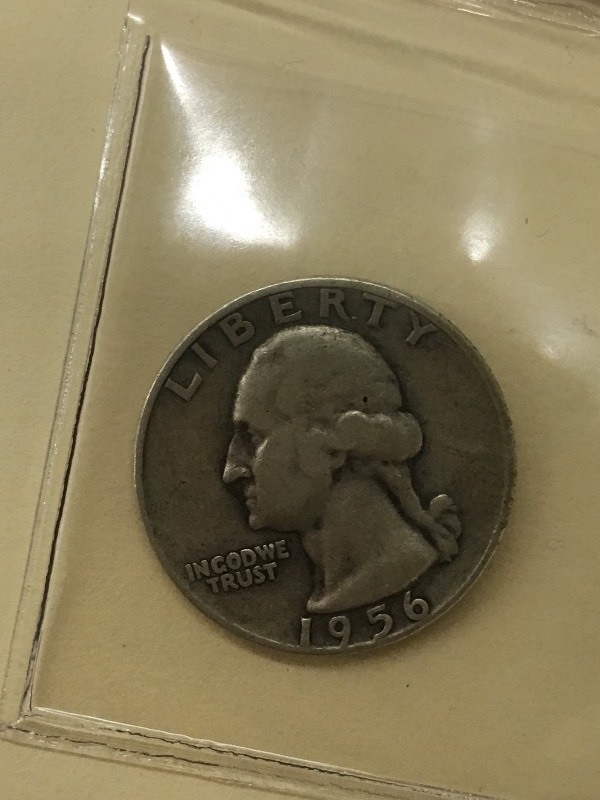 1956-D Washington Quarter, 90% Silv...