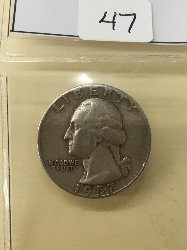 1957 Washington Qaurter, 90% Silver...