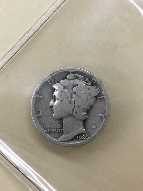 1926 Mercury Dime, 90% Silver ...