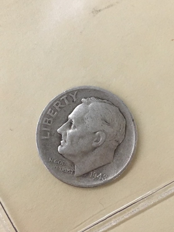 1948-S Roosevelt Dime, 90% Silver ...