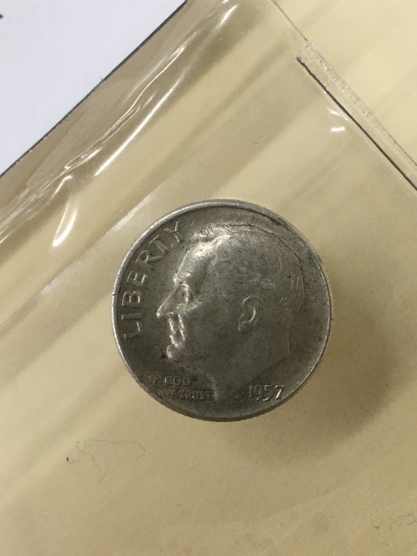 1957-D Roosevelt Dime, 90% Silver ...