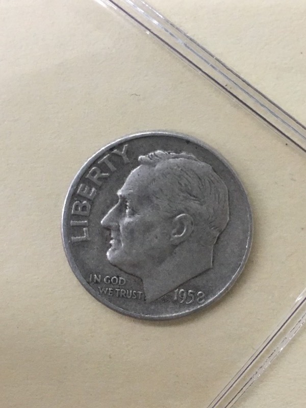 1958-D Roosevelt Dime, 90% Silver ...