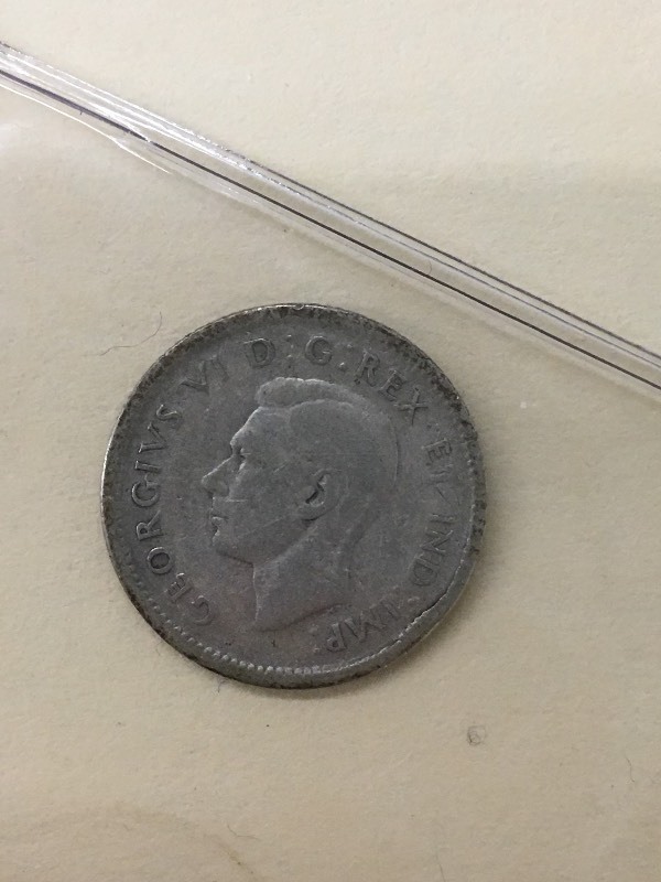 1945 King George VI Canadian Dime ...