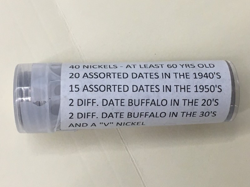 (1) Roll Of (40) Assorted Nickels A...