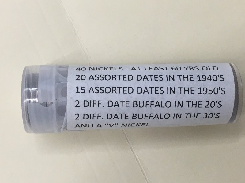(1) Roll Of (40) Assorted Nickels A...