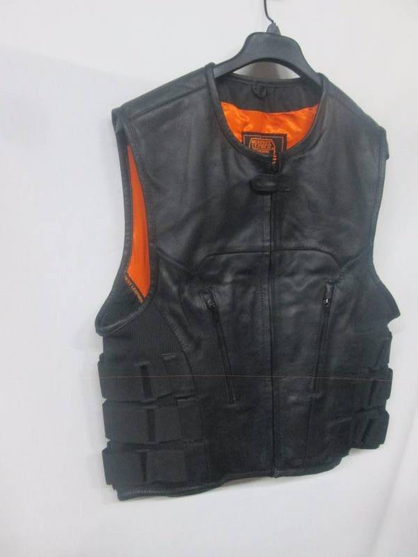 lot 9 image: Milwaukee Leather Mens Zip SWAT Biker Vest