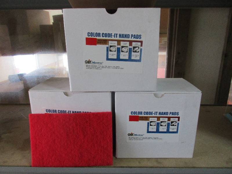 3 cases red cleaning pads