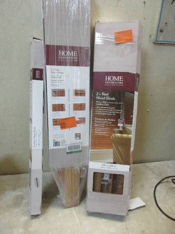 3 - 2 inch wood blinds 34 x 64 35 x 64 29 x 48