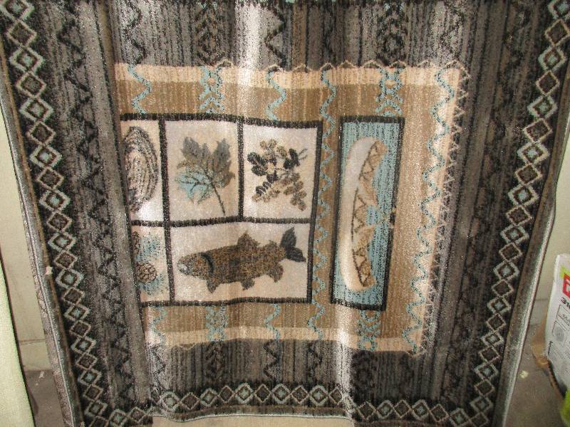 Area rug 160 x 230 fish canoe