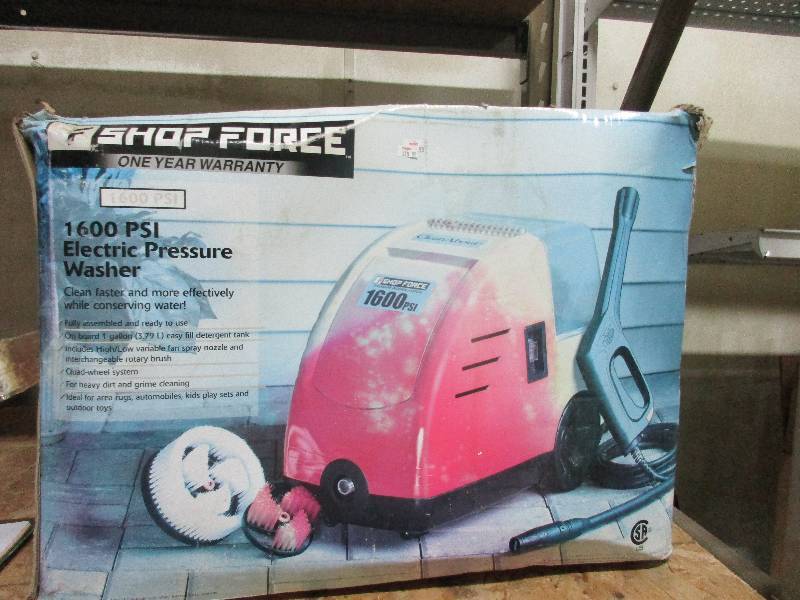 shop force 1600 psi pressure washer