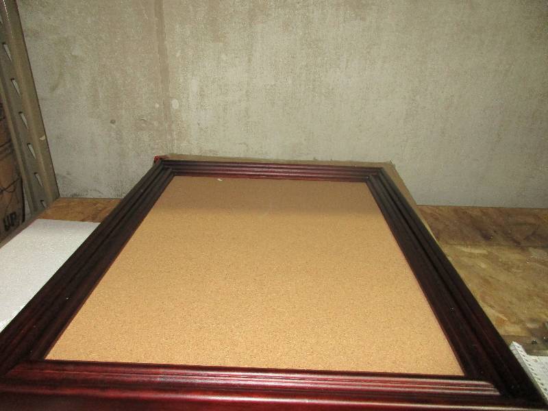 wood framed cork board