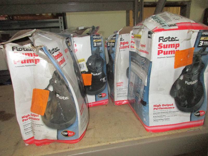 4 flotec sump pumps FPOS3200A 12 hp