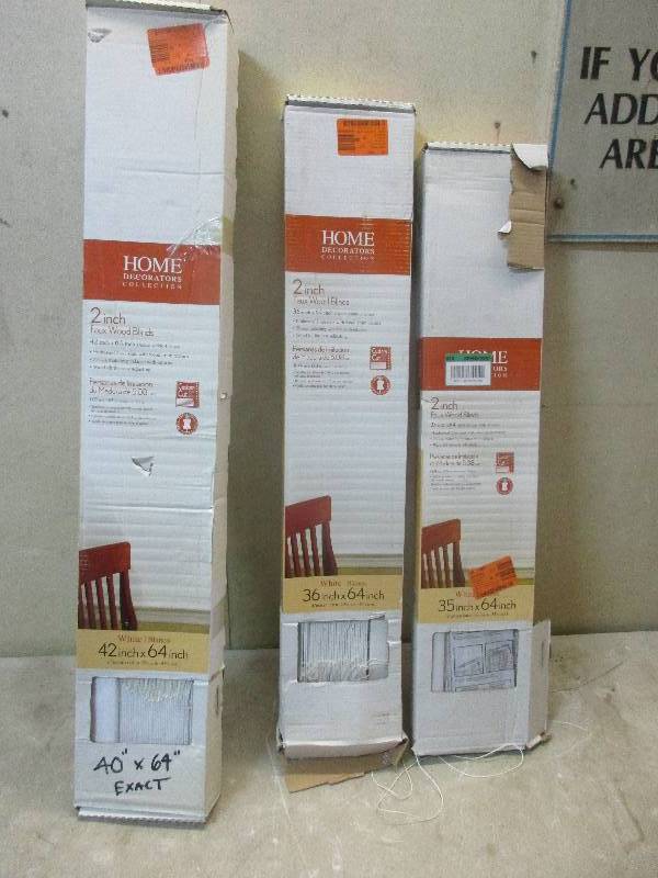 3 - 2 inch blinds 42 x 64  36 x 64  35 x 64