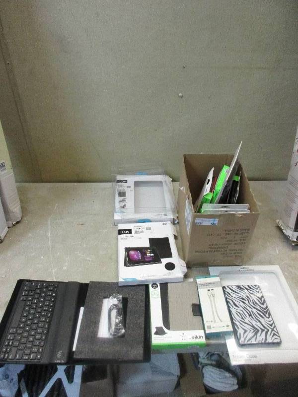 box of Ipad acessories
