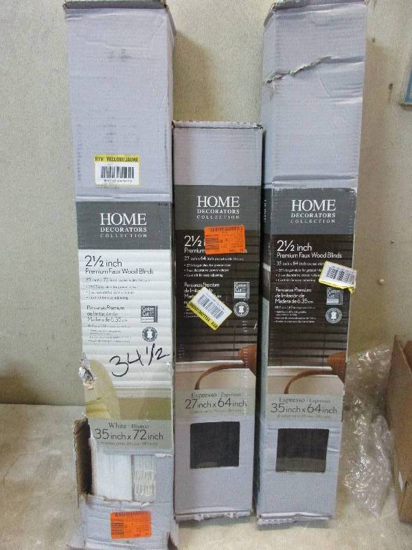 3 - 2 inch premium blinds 35 x 72  27 x 64  35 x 64