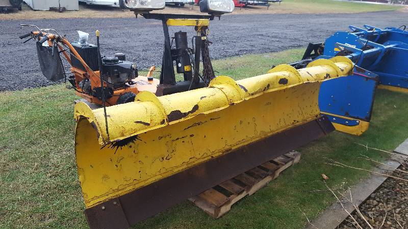 Fisher Commercial 9ft. Snow Plow w Light Bar, Hydraulics, Mount