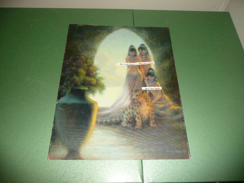 Vintage Art - The Harem - Good Condition - Nice Piece - Approx 14in wide by 18in high