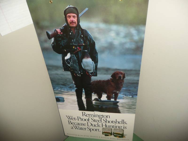 VINTAGE REMINGTON DOUBLE SIDED ADVERTISING SIGN - NEW CONDITION
