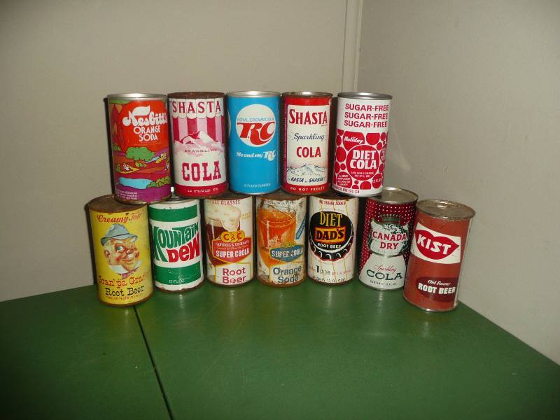Antique Pop Can Collection - some very rare - see pictures