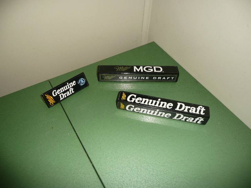 3 MGD Beer Tap Handles - see pictures