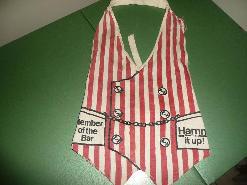 Vintage Hamms Beer Apron - NATIONAL BEER VEST STYLE APRON - Very Good Condition