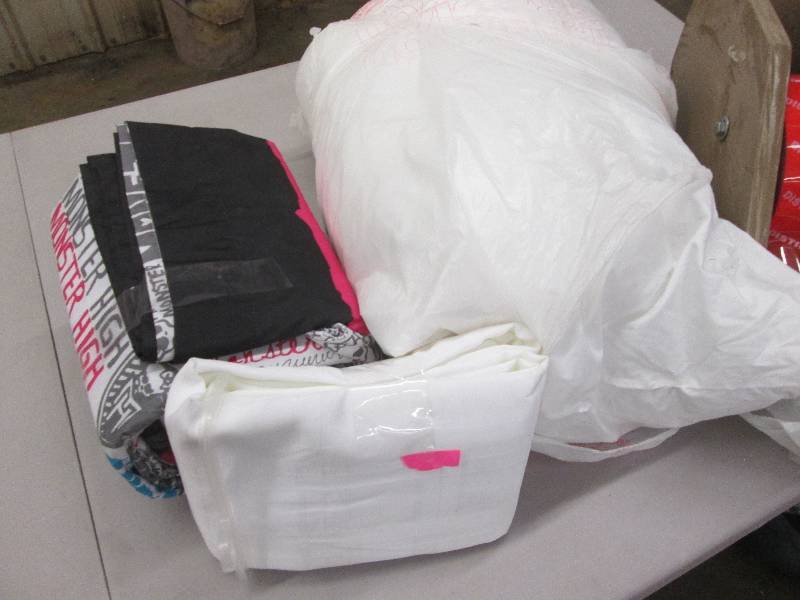 lot 108 image: Pillow , Monster High Sheets etc...