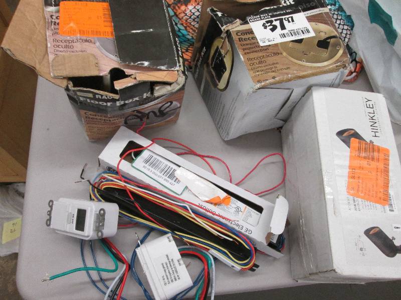 lot 112 image: 2 Floor Box Receptacles, Ballast, 2...
