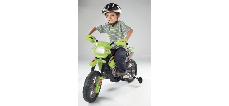 lot 79 image: Ride-On Motorbike Green open box, u...