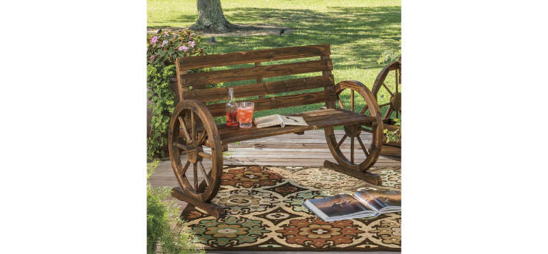 lot 94 image: Wagon Wheel Mini Bench open box ret...