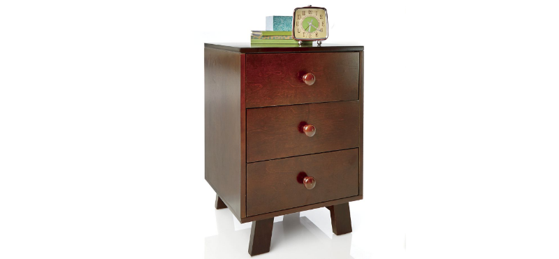 lot 166 image: 3 Drawer NightStand open box Retail...